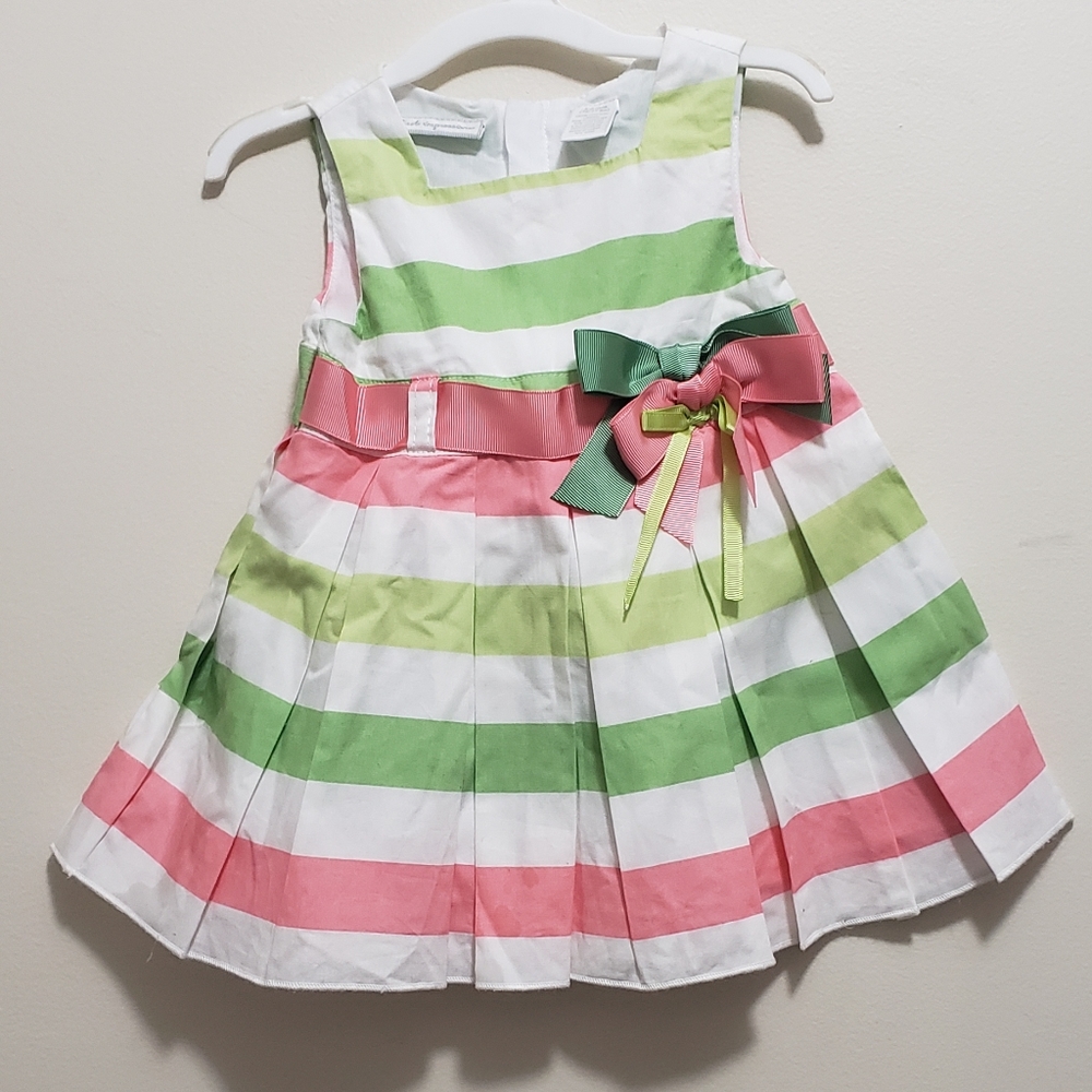 Infant First Impression Dress Pink & Green